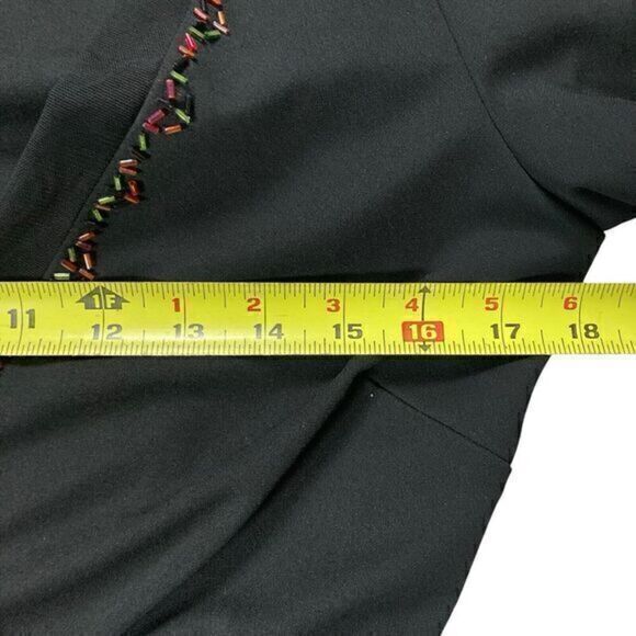 Nicole Miller Collection Wrap Dress Womens S Beaded Embroidered Sheer Hem Midi - Picture 12 of 16